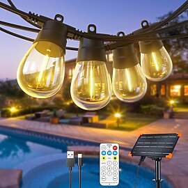GlobaLink Lichterkette Außen Solar, 30+2 LED 32M