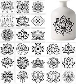 GLOBLELAND 25 Blatt Vintage Mandala Silhouette