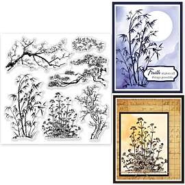 GLOBLELAND Transparente Stempel „Pflanze