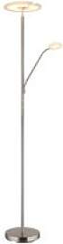 GLOBO Deckenfluter Satiniert nickel matt Acryl