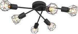 GLOBO Deckenleuchte Xara schwarz Metall H/D: ca.