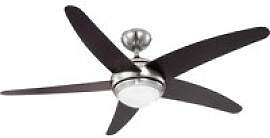 GLOBO Deckenventilator Fabiola nickel matt Opal
