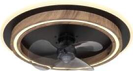 GLOBO Deckenventilator Opal schwarz dunkelbraun