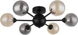 GLOBO Deckenventilator schwarz Rauch Metall B/H/L: 