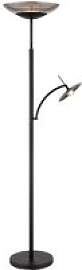 GLOBO LED-Deckenfluter Sophia schwarz Metall Glas
