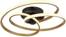 GLOBO LED-Deckenleuchte Opal gold schwarz Metall
