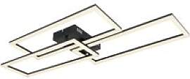 GLOBO LED-Deckenleuchte schwarz Opal Acryl Metall
