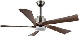 GLOBO LED-Deckenventilator Opal dunkelbraun grau