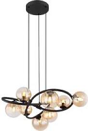 GLOBO LED-Pendelleuchte 10676 mattschwarz amber