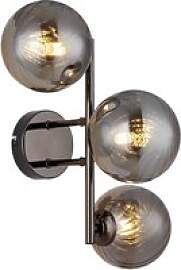 GLOBO LED-Wandleuchte Chrom schwarz Rauch Glas