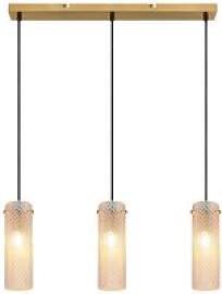 GLOBO Pendelleuchte amber gold Metall Glas