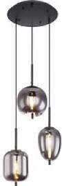 GLOBO Pendelleuchte Blacky schwarz Metall