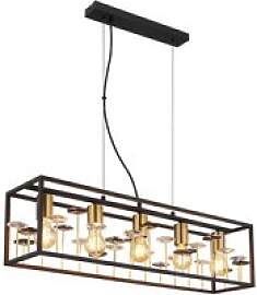 GLOBO Pendelleuchte LISBON 15644H1 gold Rauch