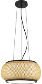 GLOBO Pendelleuchte natur mattschwarz Bambus