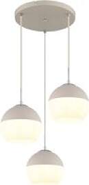 GLOBO Pendelleuchte sand Opal weiß Metall Textil