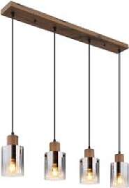 GLOBO Pendelleuchte UNDERWOOD 15915-4H dunkelbraun 