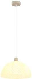 GLOBO Pendelleuchte weiß sand champagner Glas PVC 