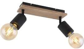 GLOBO Spot dunkelbraun Holz B/H/T: ca. 10x18x31 cm 