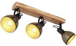 GLOBO Spot gold dunkelbraun Holz B/H/T: ca.