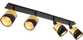 GLOBO Spot gold schwarz Kunststoff Metall B/H/T: