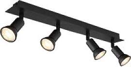 GLOBO Spotbalken 57998-4 schwarz Metall B/H/L: ca. 
