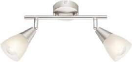 GLOBO Spotbalken Tadeus Chrom weiß Metall Glas