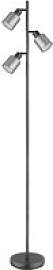 GLOBO Stehlampe Chrom schwarz Glas Metall B/H/L:
