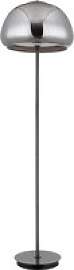 GLOBO Stehlampe Chrom schwarz Metall Glas B/H/L: