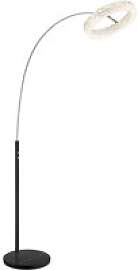 GLOBO Stehlampe klar schwarz Glas Metall Acryl