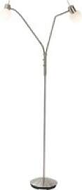 GLOBO Stehlampe LOXY 47160201X weiß Opal nickel