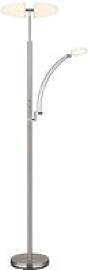 GLOBO Stehlampe nickel matt Chrom Kunststoff