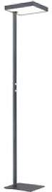 GLOBO Stehlampe Opal schwarz anthrazit Metall
