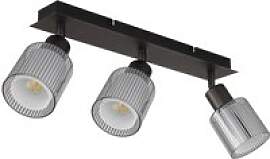 GLOBO Strahler schwarz Chrom Metall Glas B/H/L: