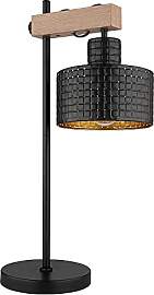 GLOBO Tischlampe schwarz gold Tischleuchte