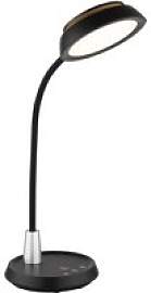 GLOBO Tischleuchte schwarz Opal silber Silikon PVC 