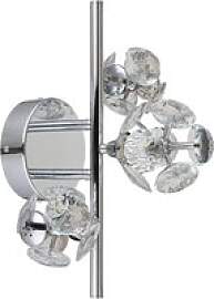 GLOBO Wandleuchte klar Chrom Metall Glas B/H: ca.
