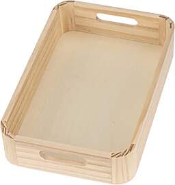 Glorex Tablett aus Holz, Natur, 29 x 19 x 6 cm