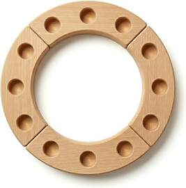 GLOWYBOX® Geburtstagsring Kerzenkranz Holz hell