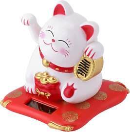 Glückskatze, Solar Powered, Winkekatze Japanisch, 