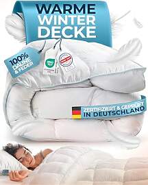 Glückstoff® Winterdecke aus Federn und Daunen