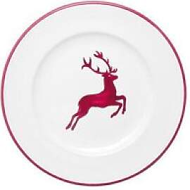Gmundner Keramik Rubinroter Hirsch Dessertteller / 