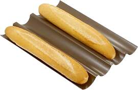Gobel 258330 Baguette-Backblech, Braun