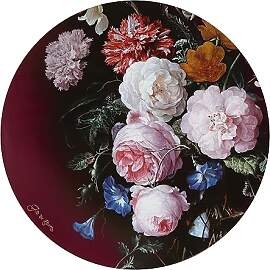 Goebel Artis Orbis Wanduhr Blumen in Vase –