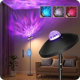 GOEBLESON Stehlampe Wohnzimmer, RGB-Stehlampe mit