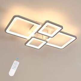 Goeco Deckenleuchte Dimmbar mit Fernbedienung, 54W 