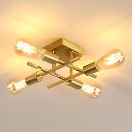 Goeco Deckenleuchte Vintage, Gold Kronleuchter