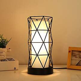 Goeco Tischleuchte Schwarz, 180cm Kabel Tischlampe 
