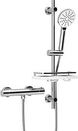 Görbach Duschsystem mit Thermostat – Edelstahl