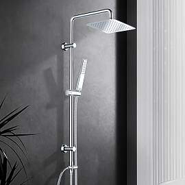 Görbach Duschsystem ohne Armatur mit Edelstahl