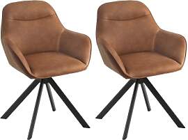 Goeurvant Drehstuhl Esszimmer 2er Set mit Armlehne 